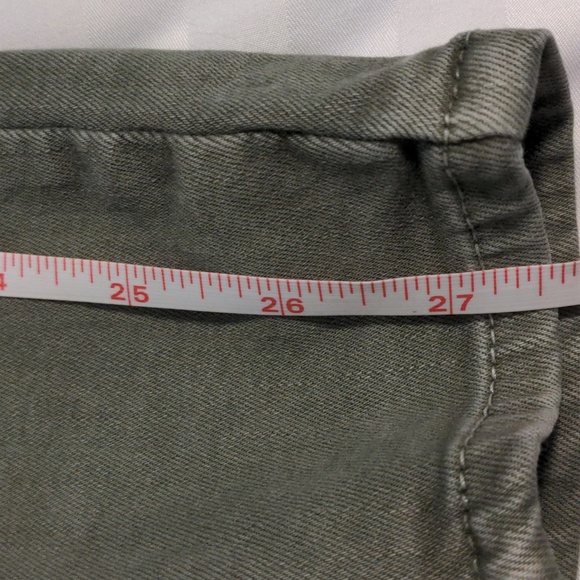 Olive Green Bullhead Skinny Jeans with ankle zipper.  Size 3 ankle - Picture 11 of 16